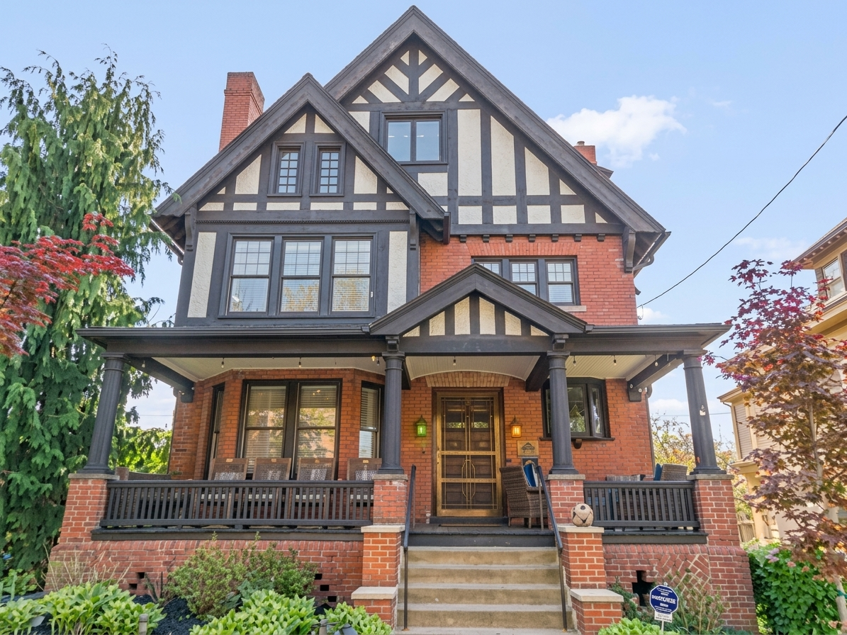 Tudor architectural style residential home for sale in Pittsburgh Pennsylvania